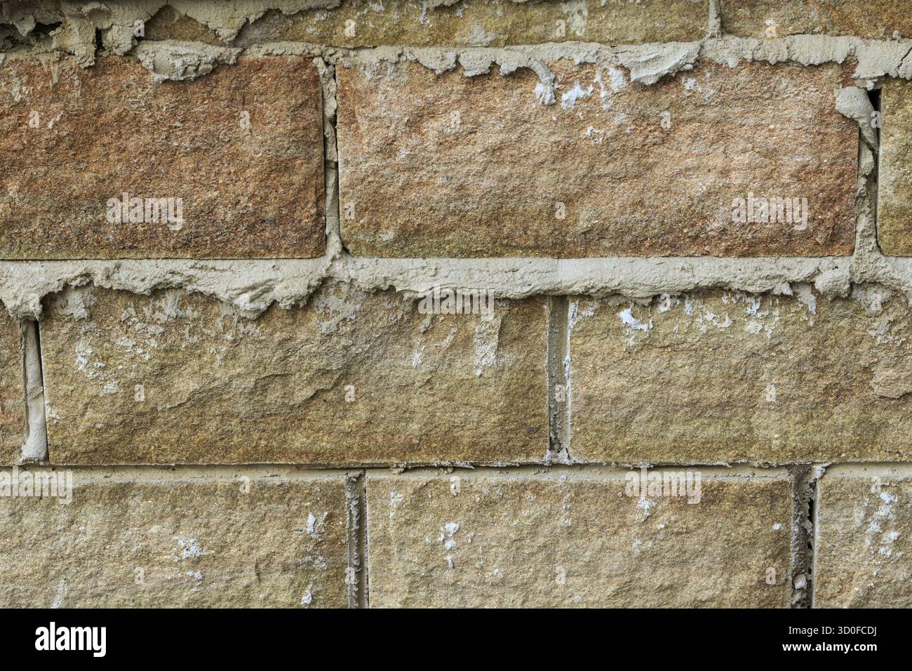 Stein und Mörtel walling Hintergrund und Textur Stockfoto