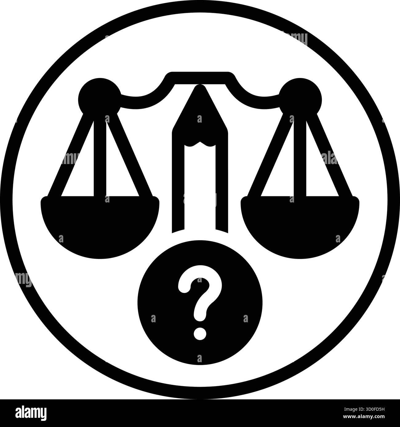 Symbol für ethisches Dilemma, ethisches Dilemma Stock Vektor