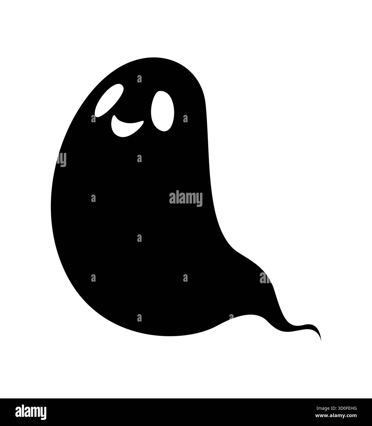 Halloween-Horror-Geist oder Phantom-Silhouette Stock Vektor