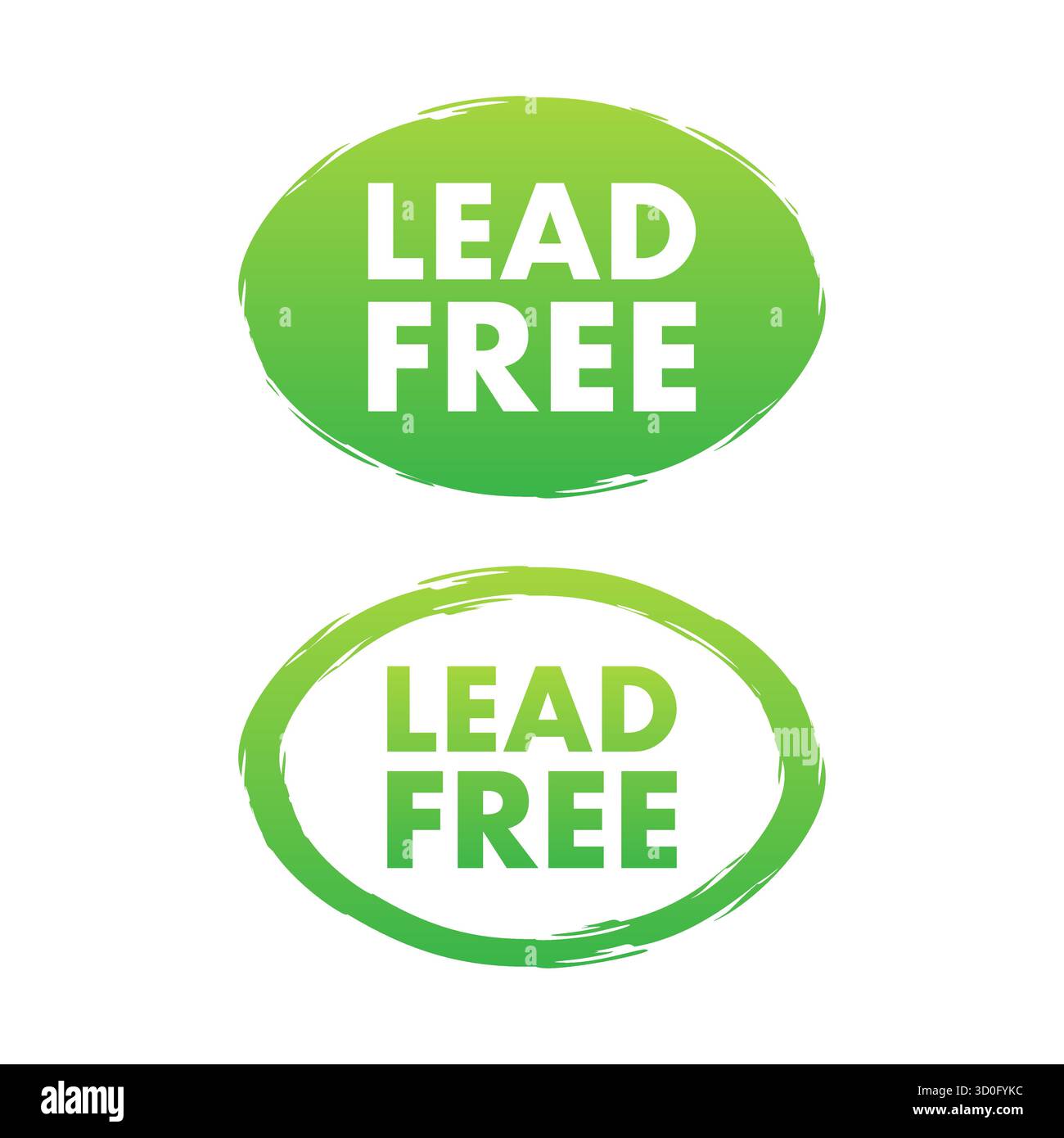 Bleifreies grünes Produktsicherheitsschild Stock Vektor