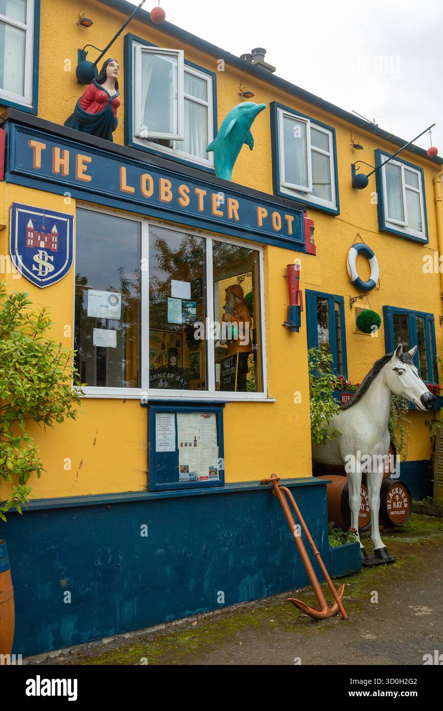 The Lobster Pot ein skurriler Pub & Restaurant, Blackness, Linlithgow, West Lothian, Schottland Stockfoto