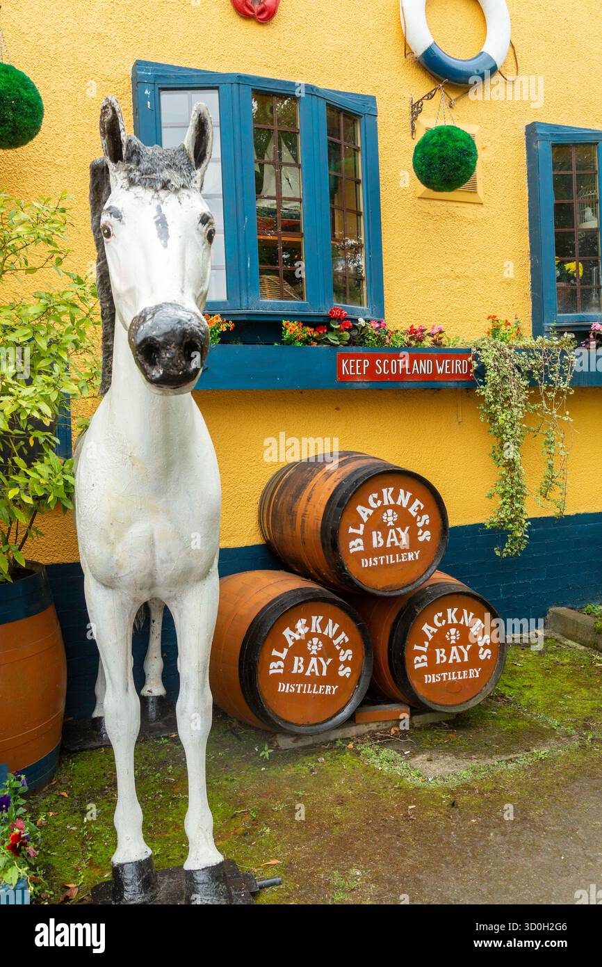 The Lobster Pot ein skurriler Pub & Restaurant, Blackness, Linlithgow, West Lothian, Schottland Stockfoto