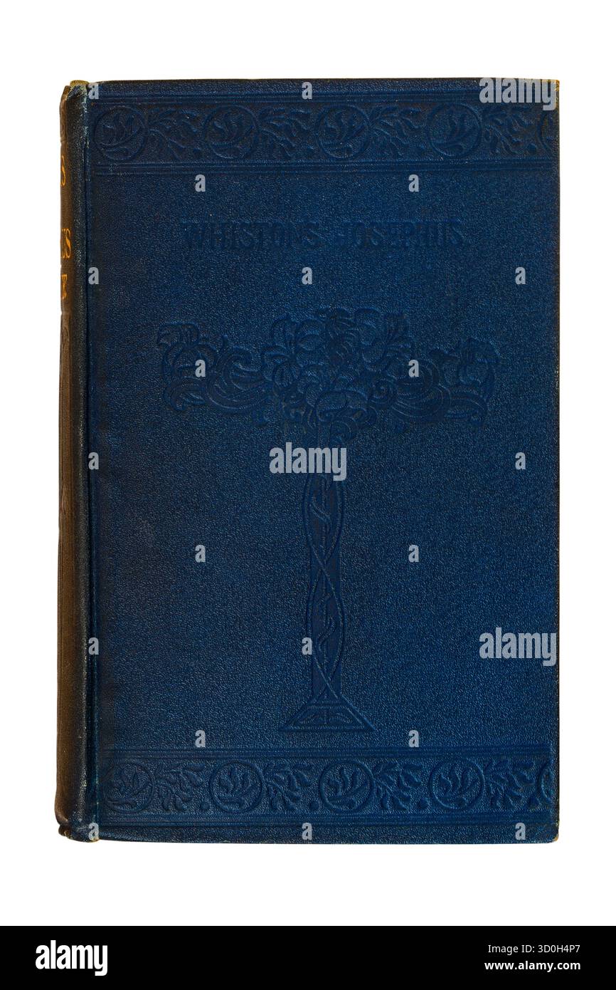 Werke von Whistons Josephus-Gesamtbuch isoliert auf weißem Hintergrund - die Werke von Flavius Josephus Stockfoto