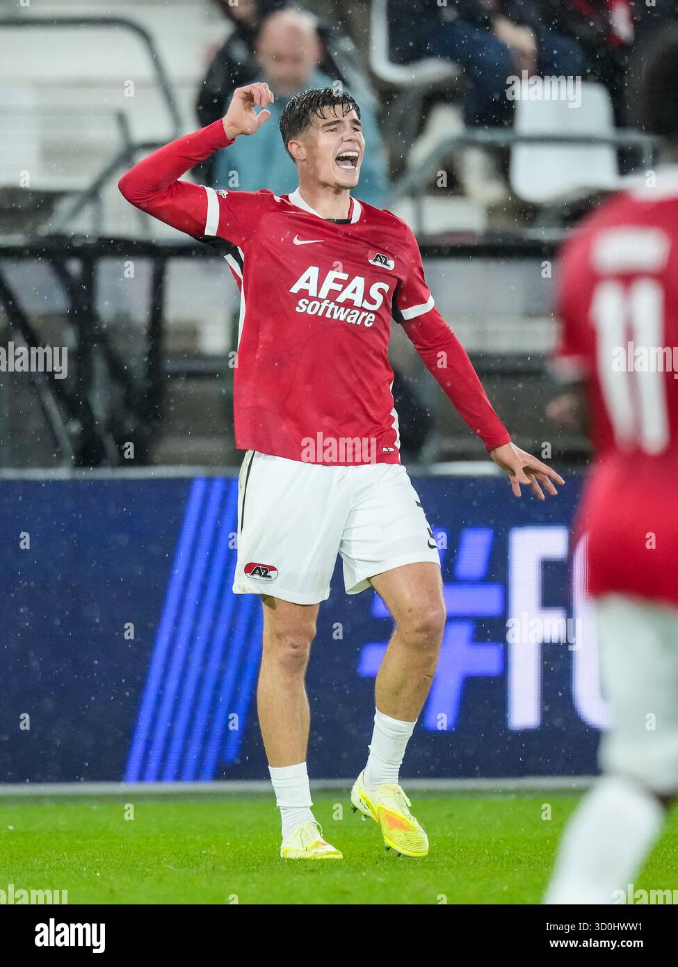 Alkmaar, Niederlande. Oktober 2025. ALKMAAR, NIEDERLANDE - 23. OKTOBER: Wouter spricht AZ Alkmaar während des UEFA Conference League 2025/26 League Phase MD2 Spiels zwischen AZ Alkmaar und Slovan Bratislava im AFAS Stadion am 23. Oktober 2025 in Alkmaar, Niederlande. (Foto von Ed van de Pol/Orange Pictures) Credit: Orange Pics BV/Alamy Live News Stockfoto