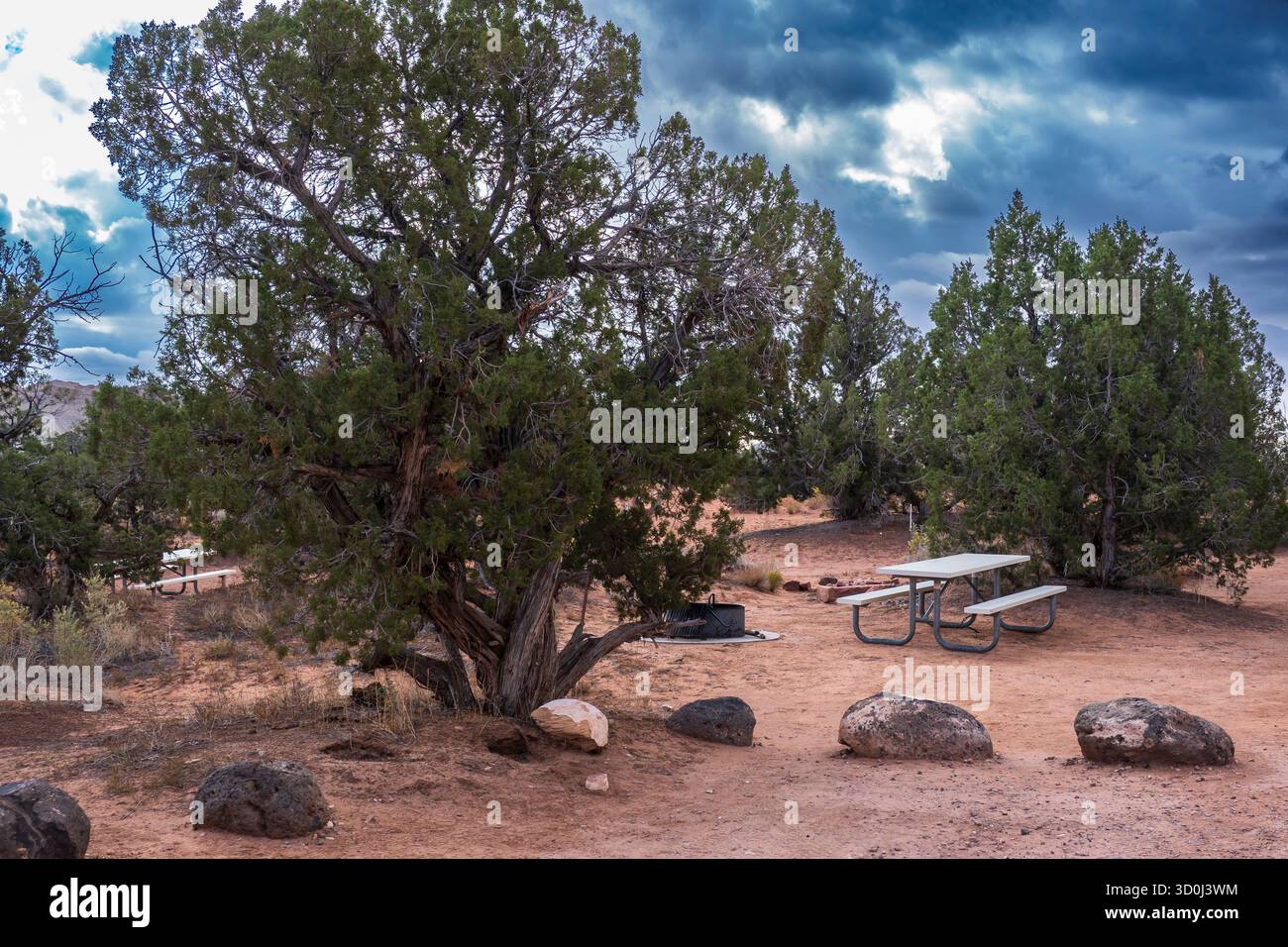 Cedar Mesa Campground, Capitol Reef National Park, Utah. Stockfoto