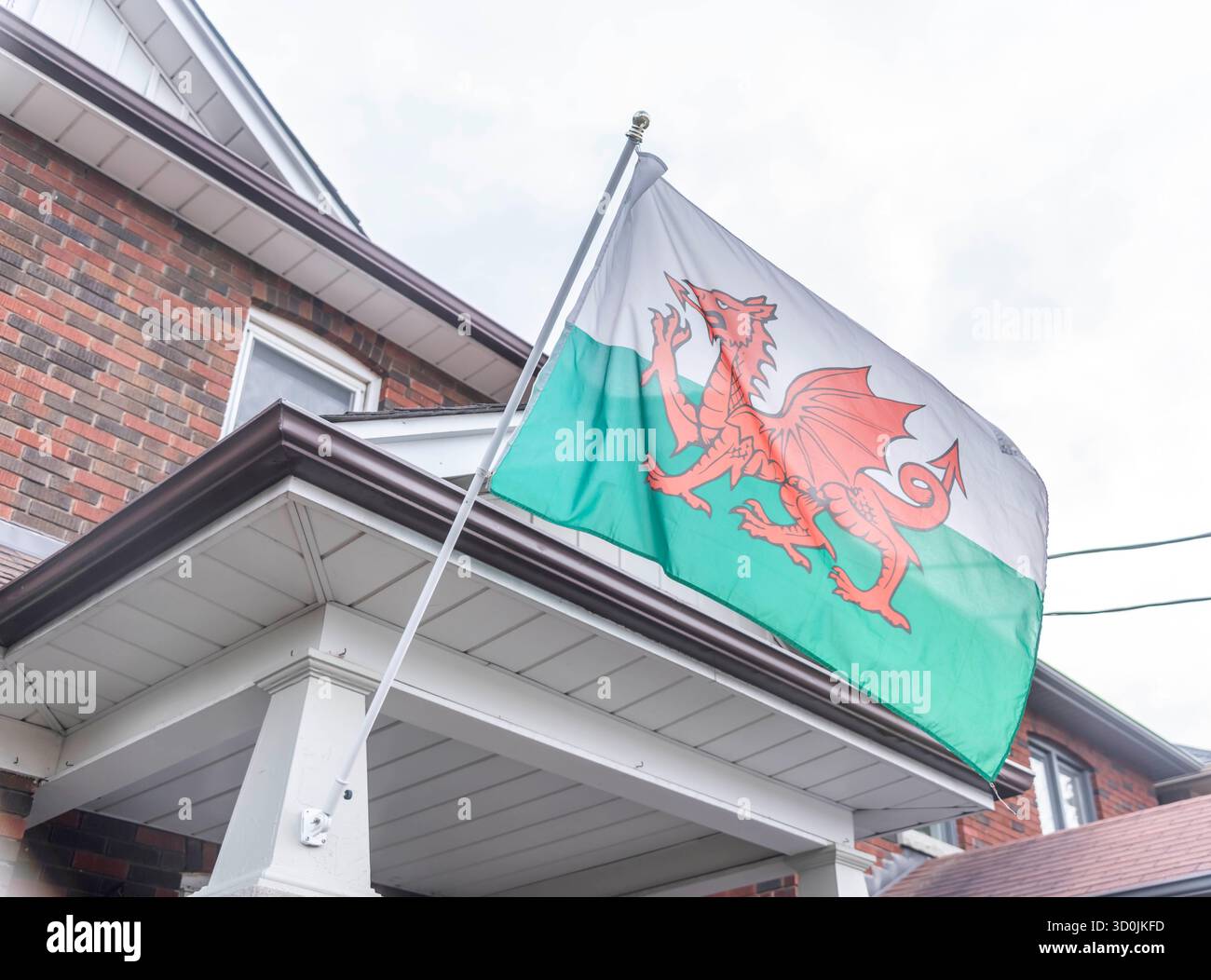 Die walisische Flagge Stockfoto