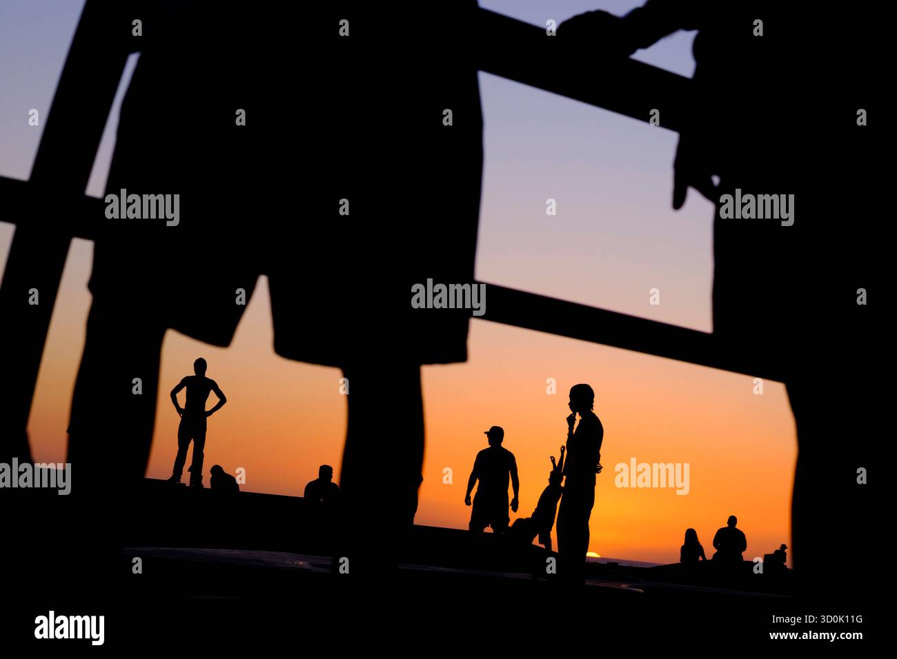 Sonnenuntergang, Venice Beach, Los Angeles, California, Vereinigte Staaten von Amerika Stockfoto