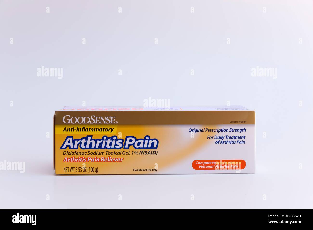 Arthritis-Schmerzgel, Diclofenac-Natrium, ein Anti-infrarotes Schmerzmittel. Stockfoto