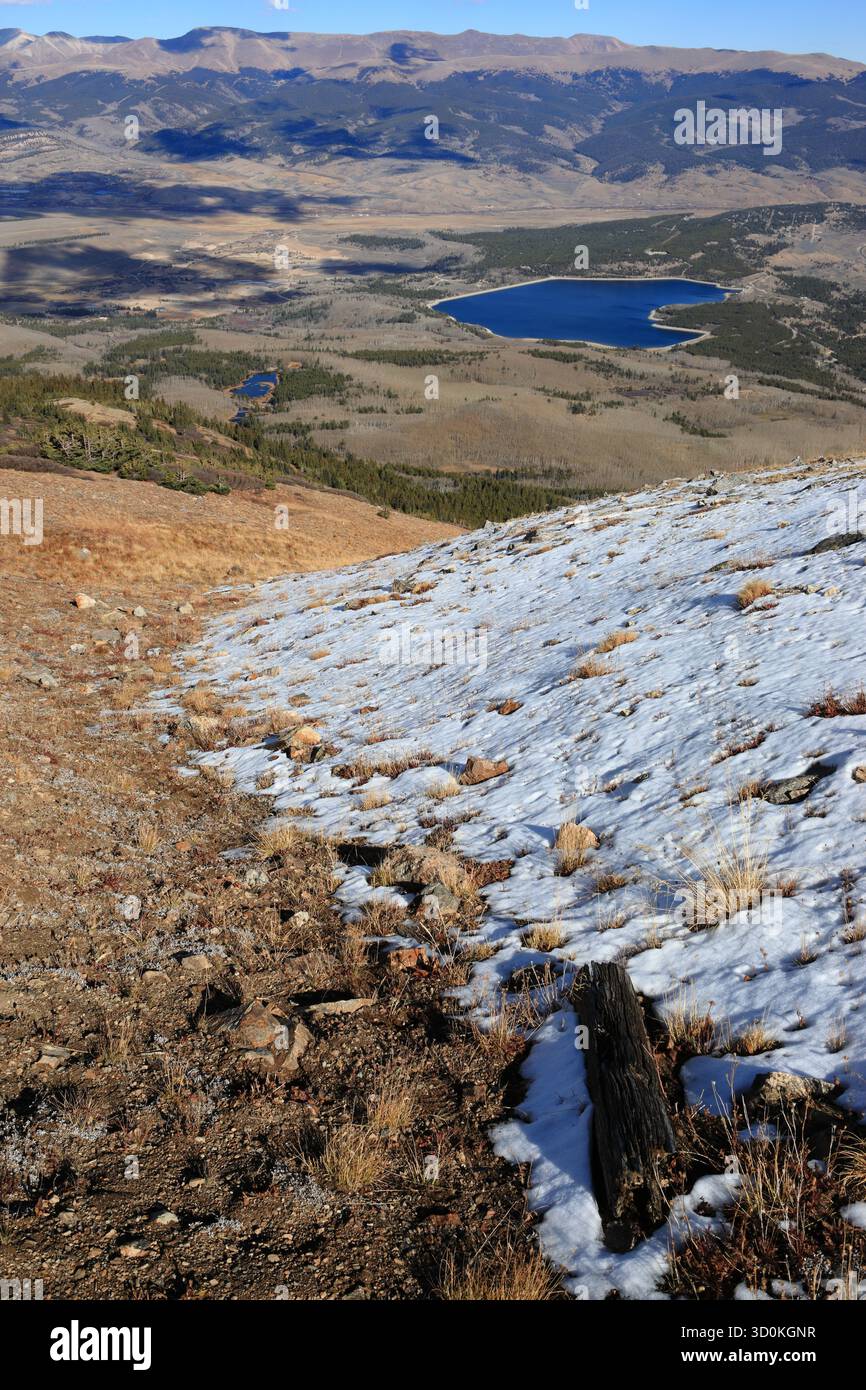Auf dem Mt. Elbert East Ridge Trail Stockfoto