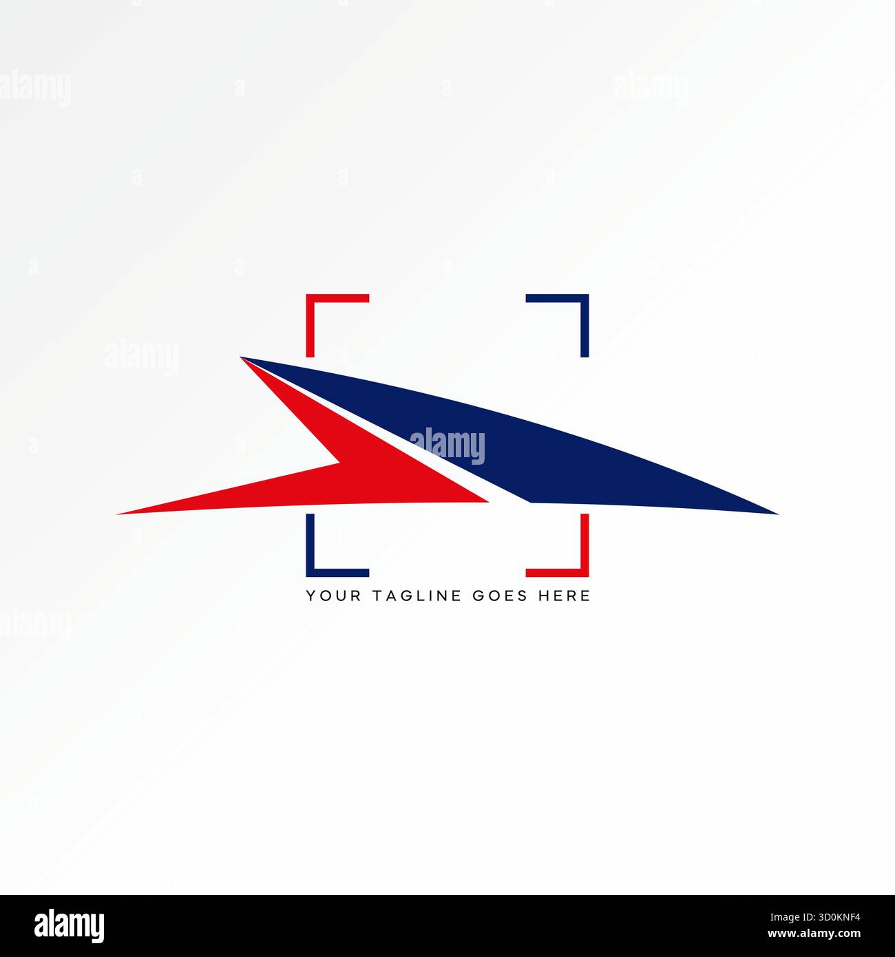 Logo Design Grafik Konzept kreatives Premium Vektor Stock Bild Top Luftfahrt Symbol mit Zielflugzeug Reise Navigation zu Reisebüro Armee Stock Vektor