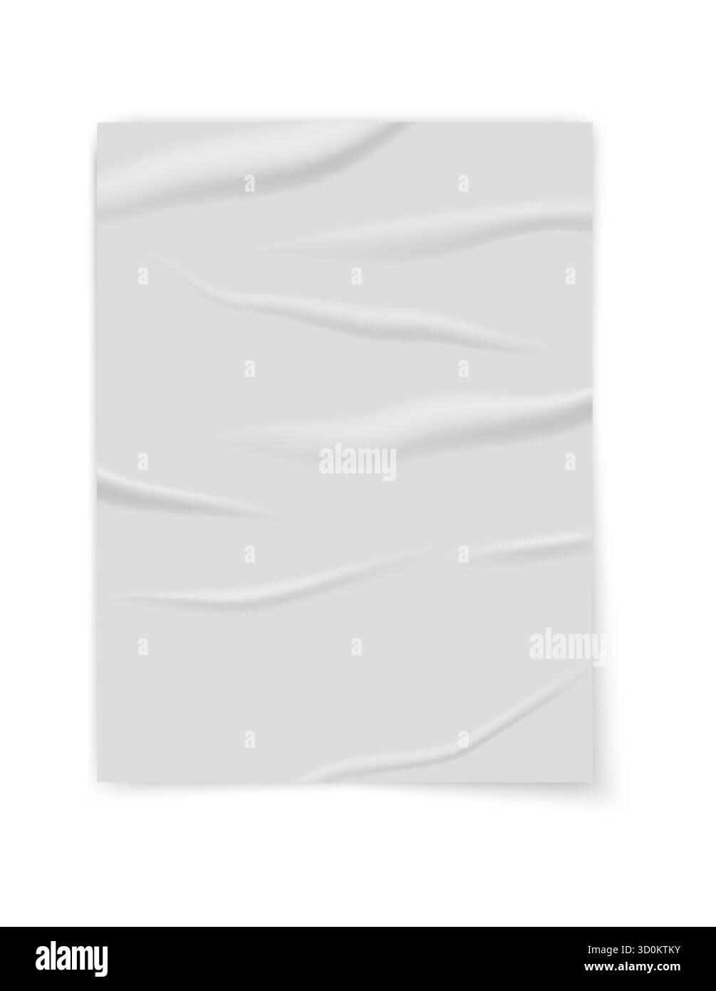 Realistische, zerknitterte Papierstruktur mit subtilen Falten und Falten, perfekt für Hintergründe, Präsentationen, Poster, Mockups, und kreative Designprojekte Stock Vektor