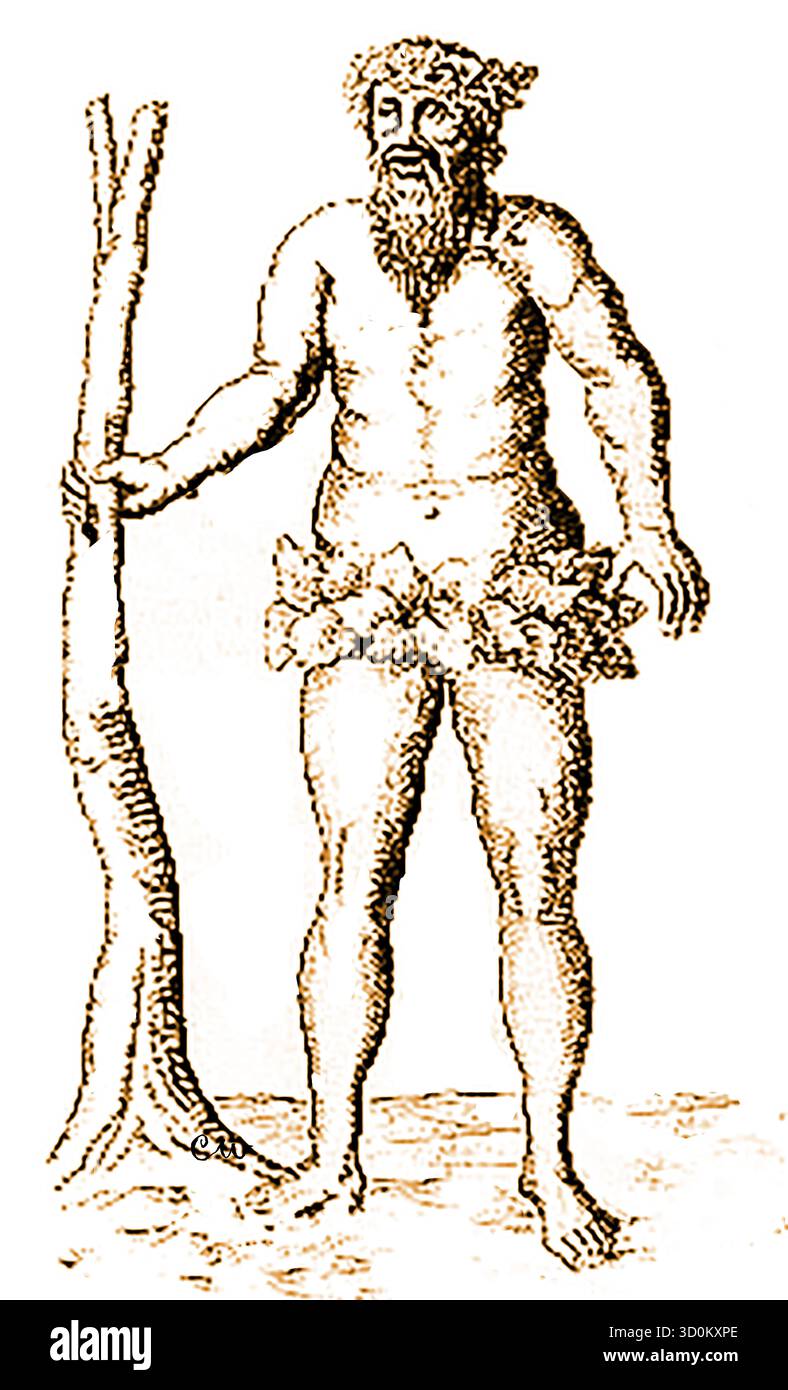 Eine Darstellung eines Skeletts eines Riesen, der angeblich auf dem Mount Erice oder dem Mount Eryx bei Drepanum (Sizilien) gefunden wurde und 200 Ellen groß sein soll. (300 Fuß).- von Mundus Subterranus' 1665. --- Rappresentazione dello scheletro di un gigante che si dice sia stato rinvenuto sul monte Erice o monte Eryx vicino a Drepanum, / Drepana in Sizilien, presumibilmente alto 200 cubiti (300 piedi). - Da Mundus Subterranus, 1665. - Na rapprisintazzioni di nu schèlitru di nu giganti ca si dici ca Fu truvatu supra lu Munti è rici o lu Munti è vicinu Drepanum, / Drepana Sicilia. Stockfoto