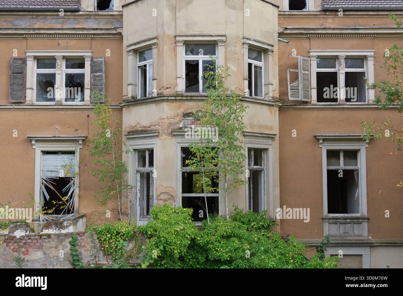 Altes Gebäude renovierungsbedürftig, Formatfüllung Stockfoto