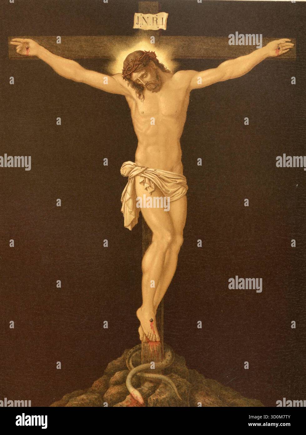 Biblische Szene, Bibel, es ist fertig, ein berühmter letzter Satz Jesu, der im Johannesevangelium gefunden wurde. Es bedeutet, dass Jesus sein Lebenswerk am Kreuz vollendet hat: Die Erlösung der Menschheit von ihren Sünden und die Erfüllung von Gottes Heilsplan. Illustration, Reproduktion eines Originals aus dem 19. Jahrhundert. Authentisch, Datei für optimale Verwendung wiederhergestellt, exaktes Datum des ursprünglichen unbekannten, historisch Stockfoto