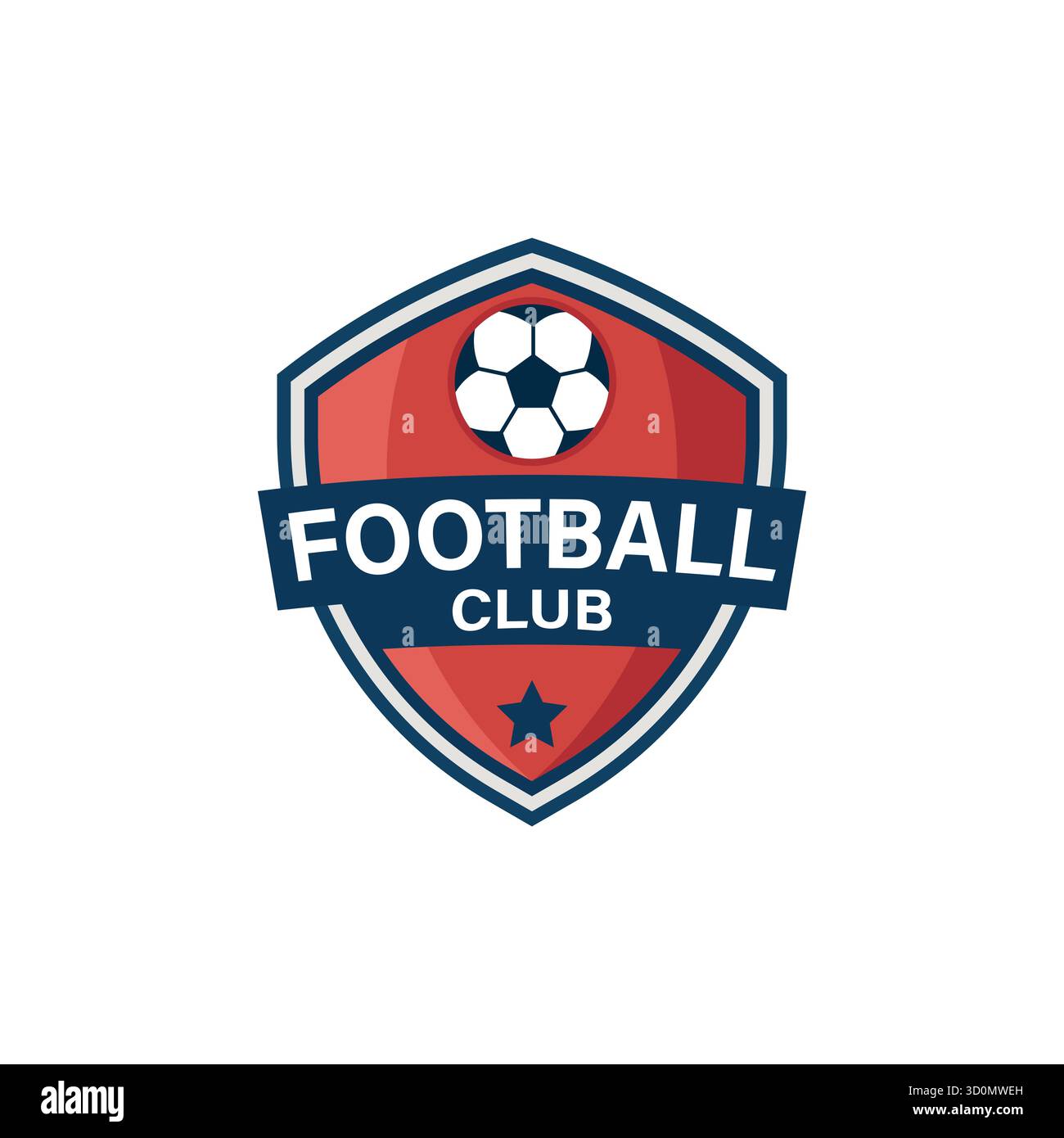 Modernes Design Des Fußballklubs – Logo Für Fußballmannschaft Und Sportabzeichen. Stock Vektor