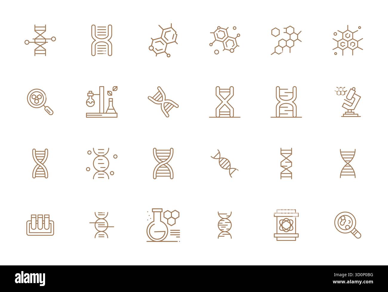 Dieses Icon-Paket für Biochemie-Vektoren enthält 24 Bold Line-Designs im Format 128x128 mit Gitter, perfekt für die Verbesserung digitaler Schnittstellen. Stock Vektor