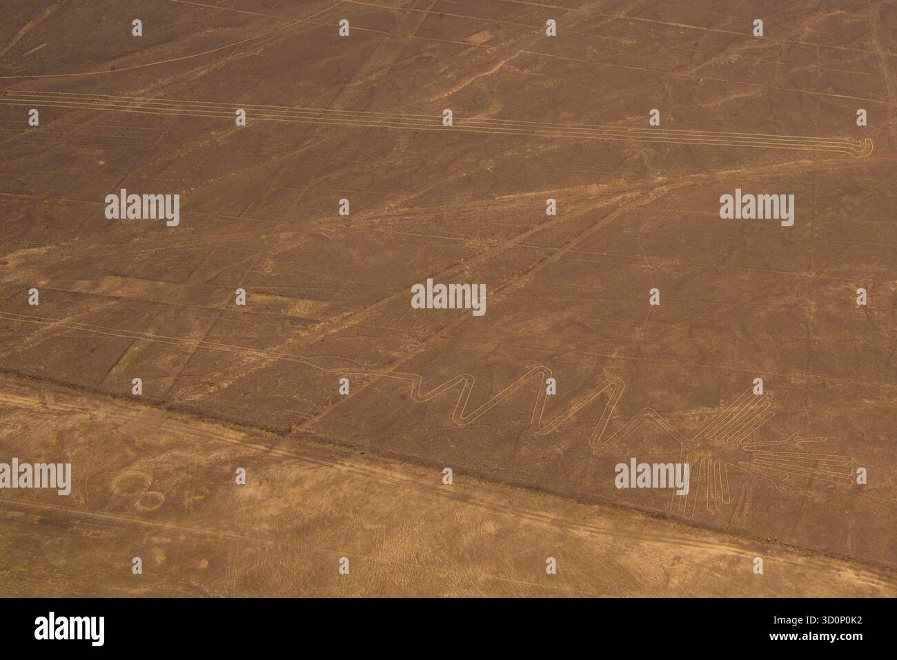 Luftaufnahme der Nazca-Linien in Peru Stockfoto
