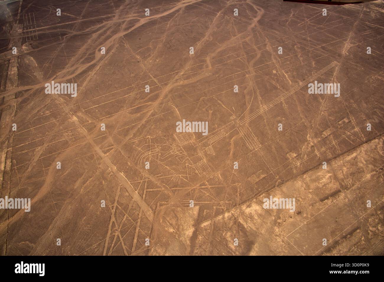 Luftaufnahme der Nazca-Linien in Peru Stockfoto