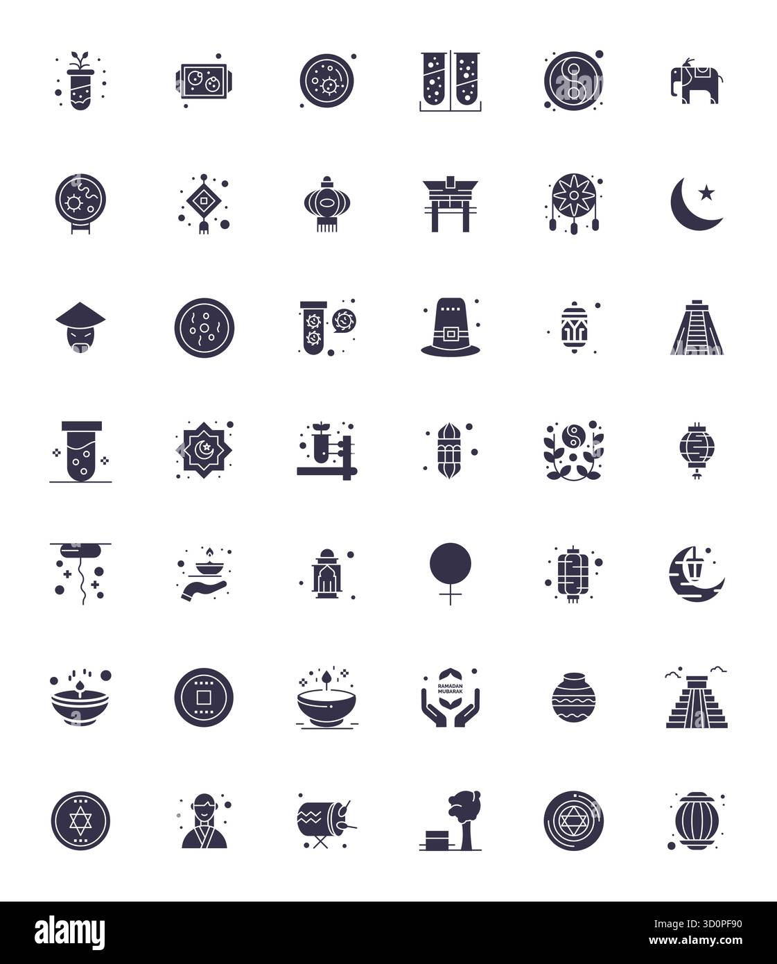 Perfekt gestaltete Vektorsymbole mit 42 PIXELN und einer Auflösung von 64x64 für fehlerfreie Integration und Leistung. Stock Vektor