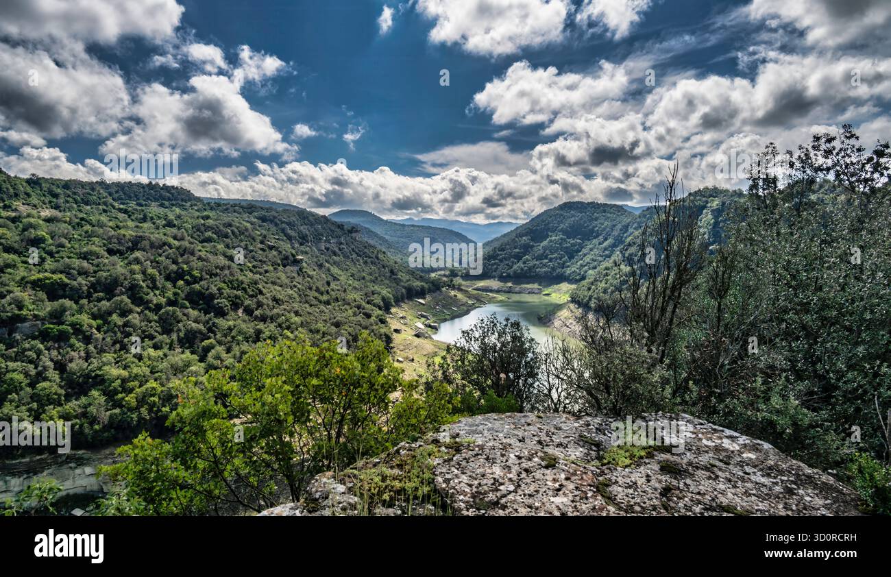 Panta de Sau (Stausee Sau), Osona, Katalonien, Spanien. September 2024 Stockfoto