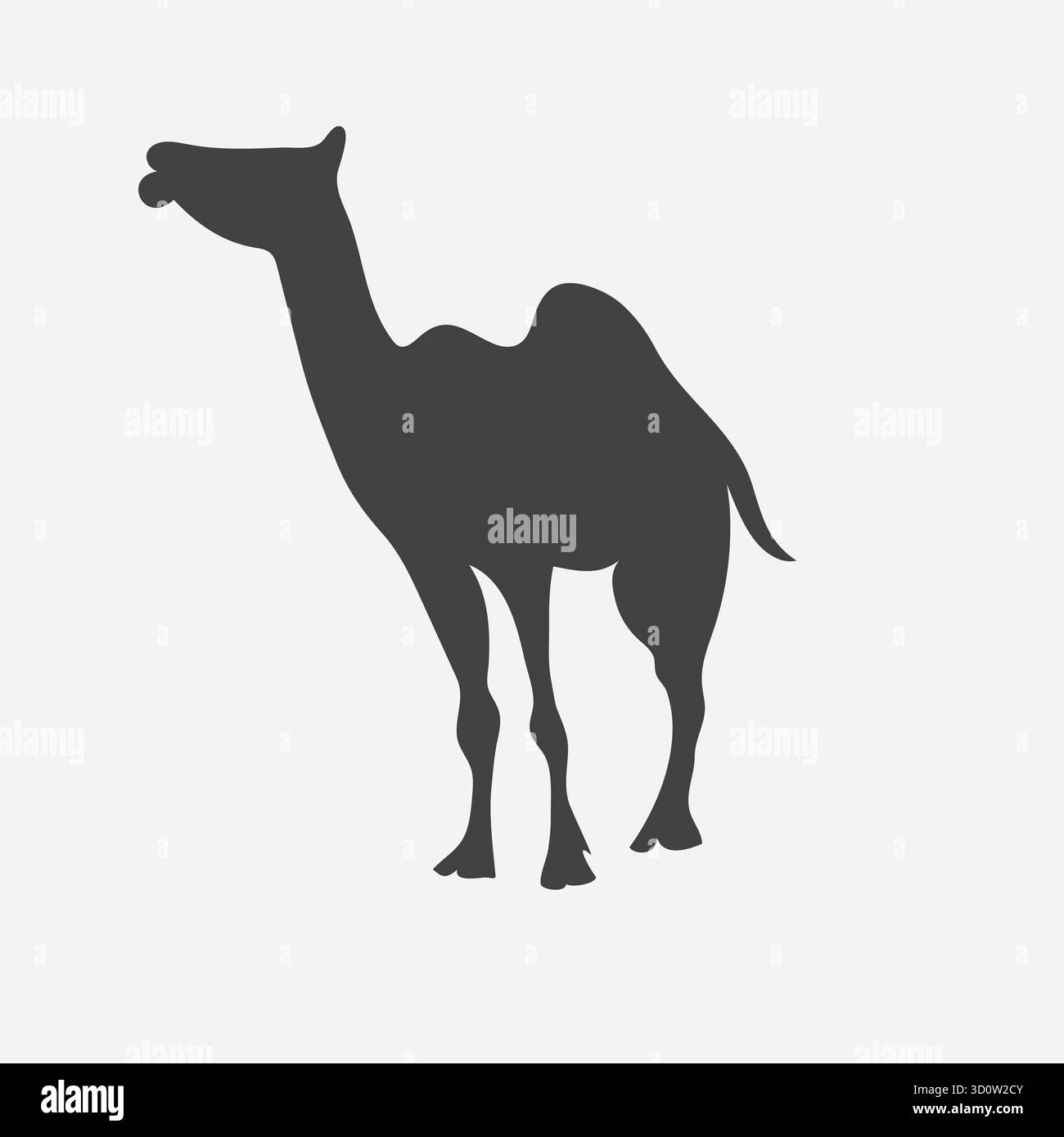 Kameltier-Silhouette. Vektorbild-Illustrationsdesign. Stock Vektor