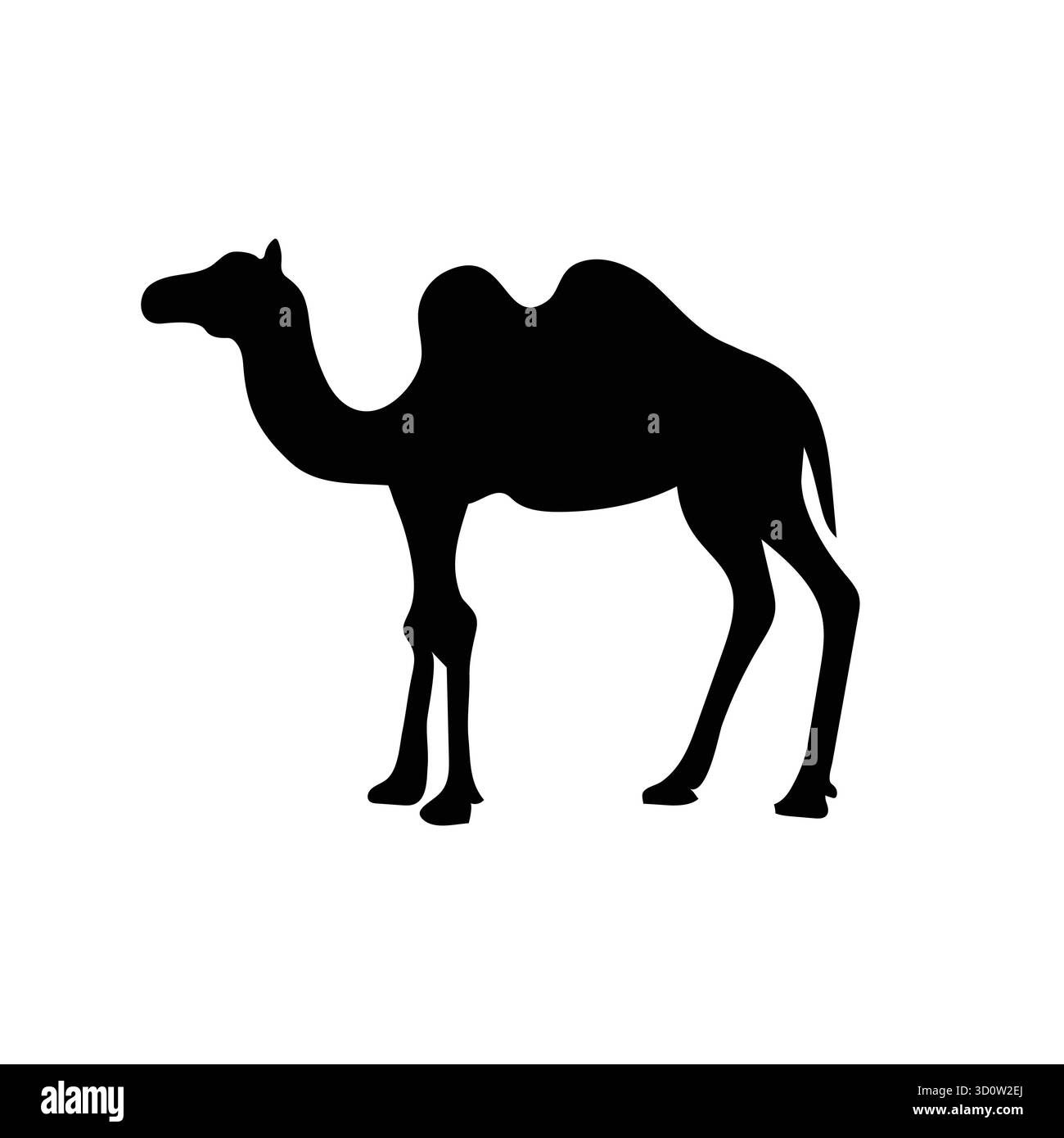 Kameltier-Silhouette. Vektorbild-Illustrationsdesign. Stock Vektor