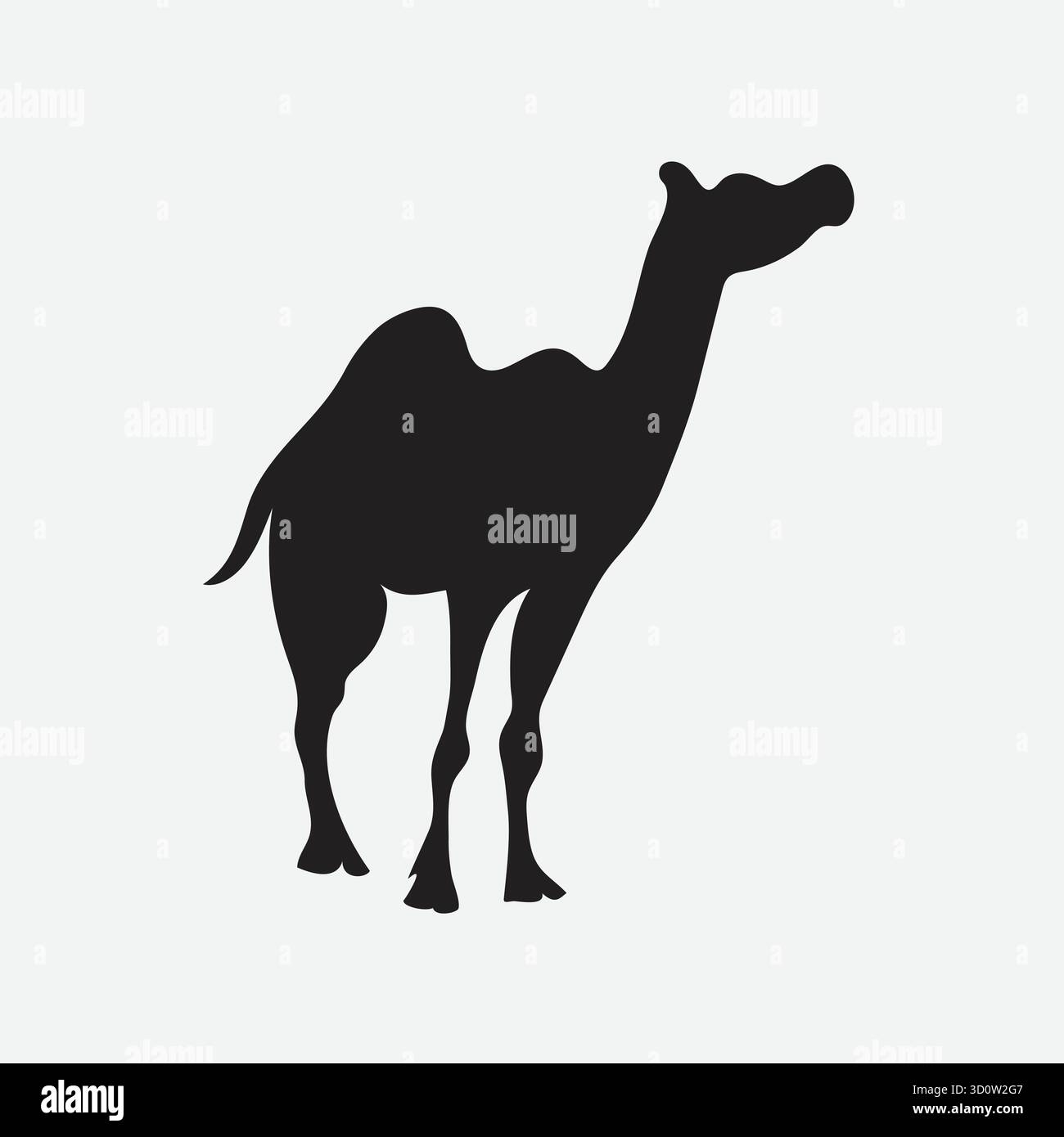 Kameltier-Silhouette. Vektorbild-Illustrationsdesign. Stock Vektor