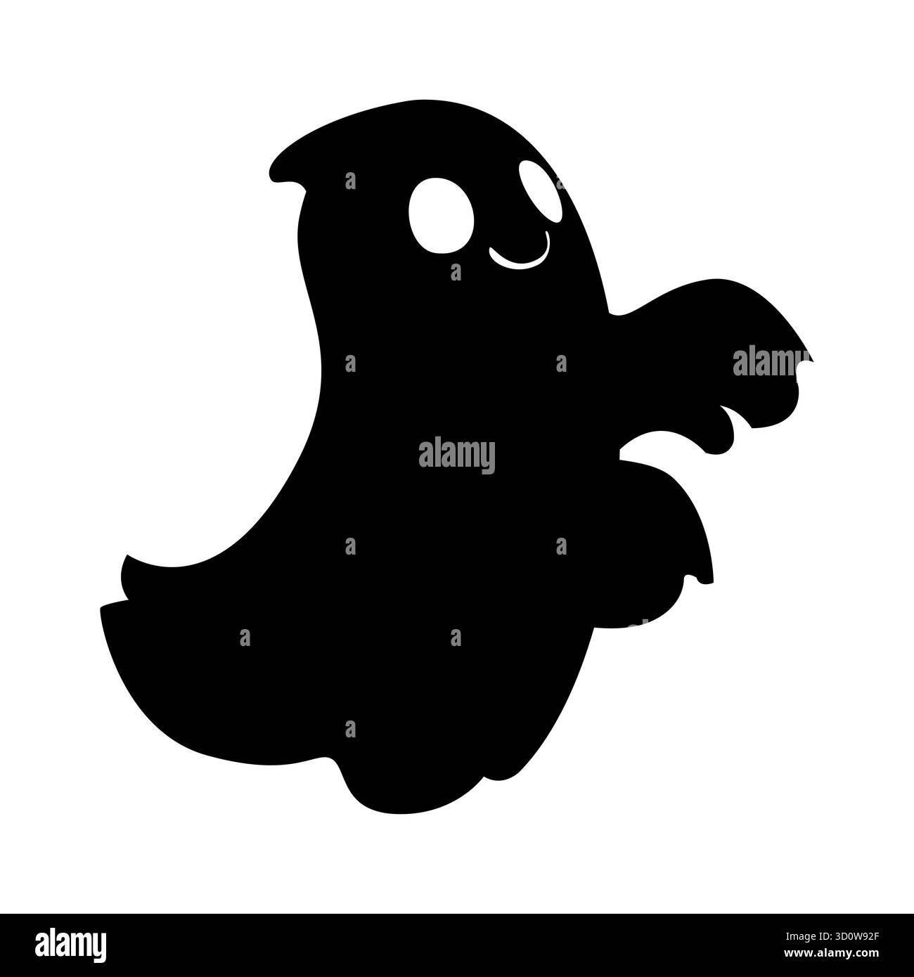 Halloween gruselige Geist- oder Phantom-Silhouette Stock Vektor