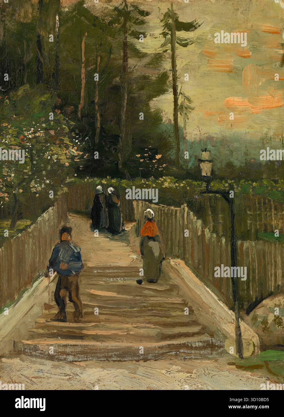 Pfad in Montmartre. Vincent van Gogh. 1886. Stockfoto