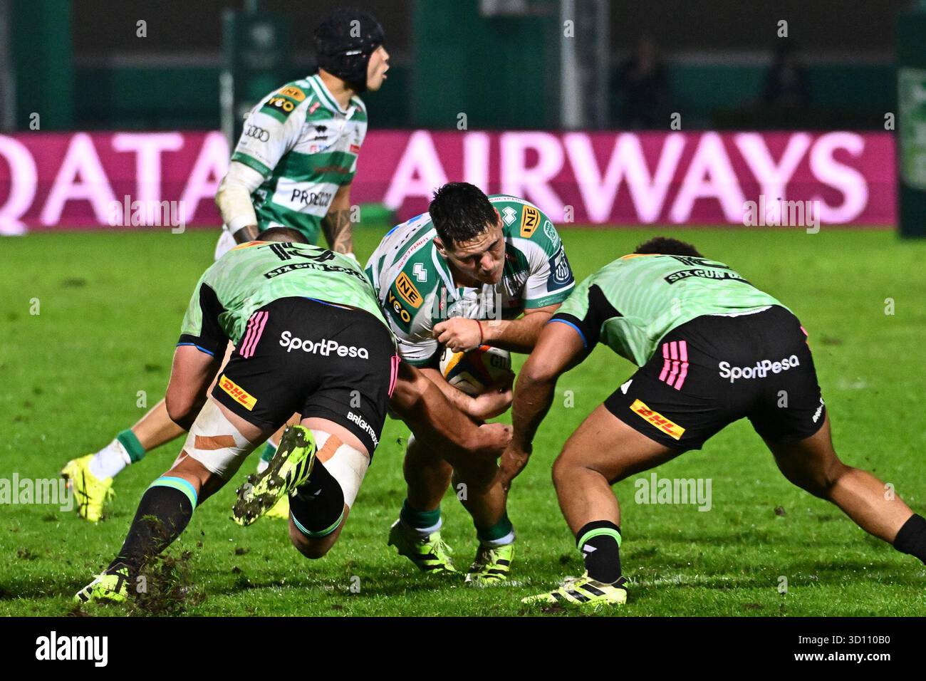 Treviso, Italien. Oktober 2025. Ignacio Mendy ( Benetton Rugby ) Credit: Independent Photo Agency/Alamy Live News Stockfoto
