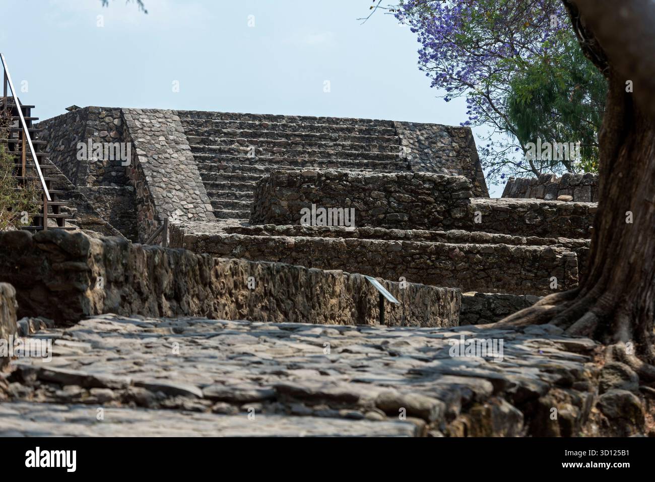 Ein Besuch der archäologischen Stätte Malinalco, Mexiko. Stockfoto