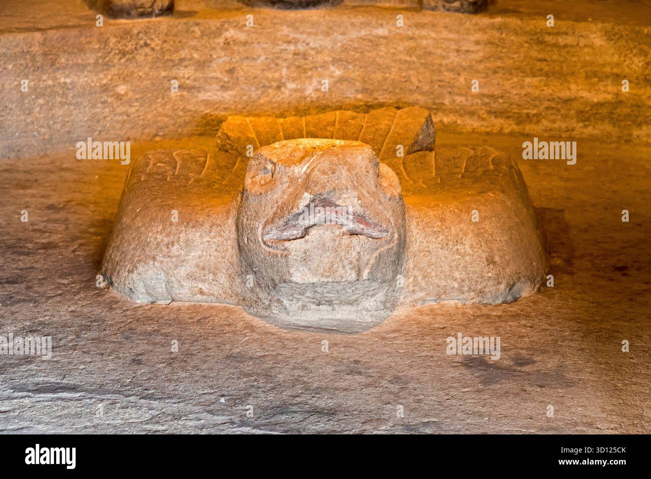 Ein Besuch der archäologischen Stätte Malinalco, Mexiko. Stockfoto