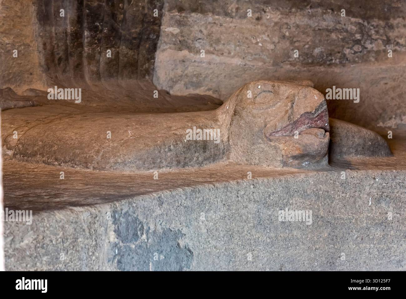 Ein Besuch der archäologischen Stätte Malinalco, Mexiko. Stockfoto