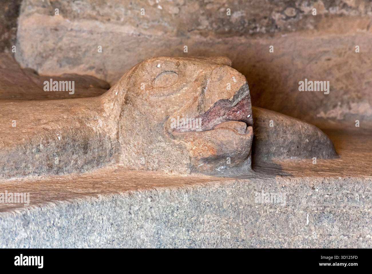 Ein Besuch der archäologischen Stätte Malinalco, Mexiko. Stockfoto