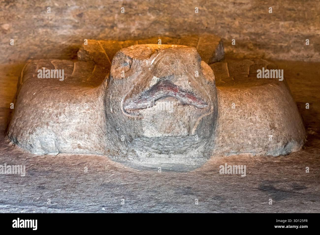 Ein Besuch der archäologischen Stätte Malinalco, Mexiko. Stockfoto