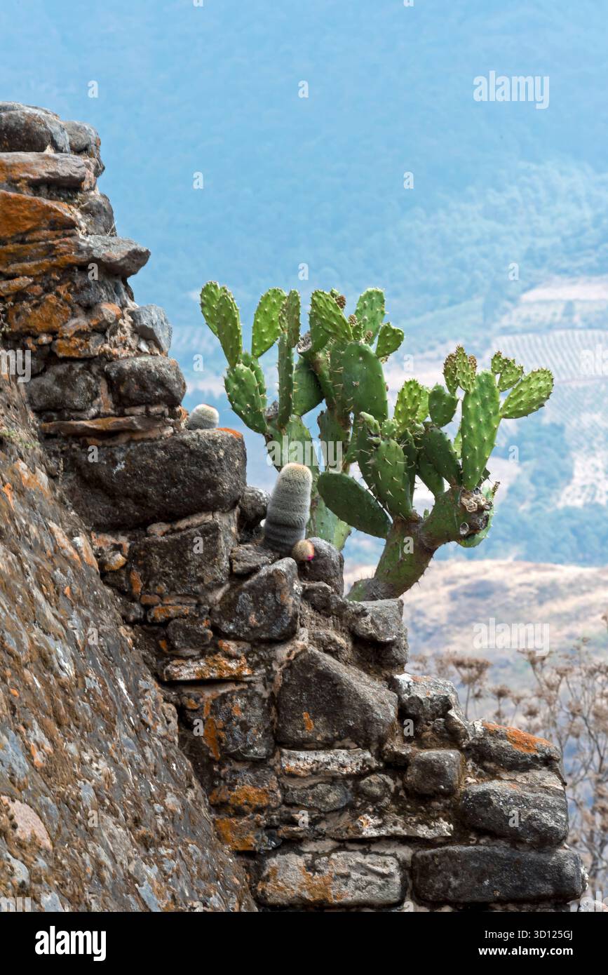 Ein Besuch der archäologischen Stätte Malinalco, Mexiko. Stockfoto