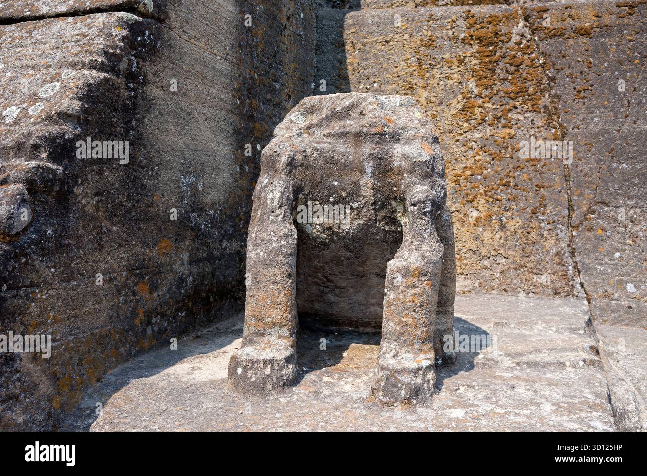 Ein Besuch der archäologischen Stätte Malinalco, Mexiko. Stockfoto