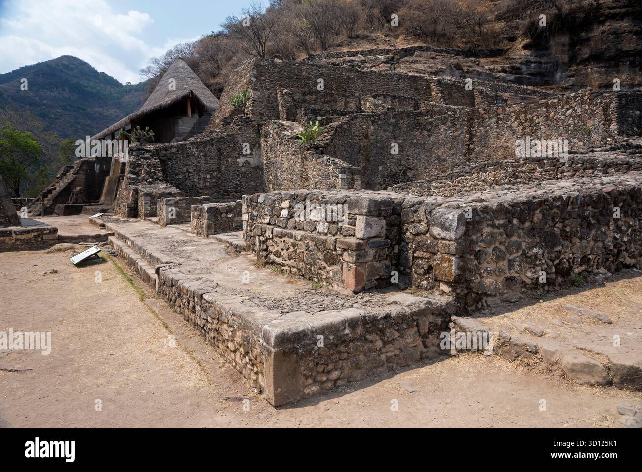 Ein Besuch der archäologischen Stätte Malinalco, Mexiko. Stockfoto