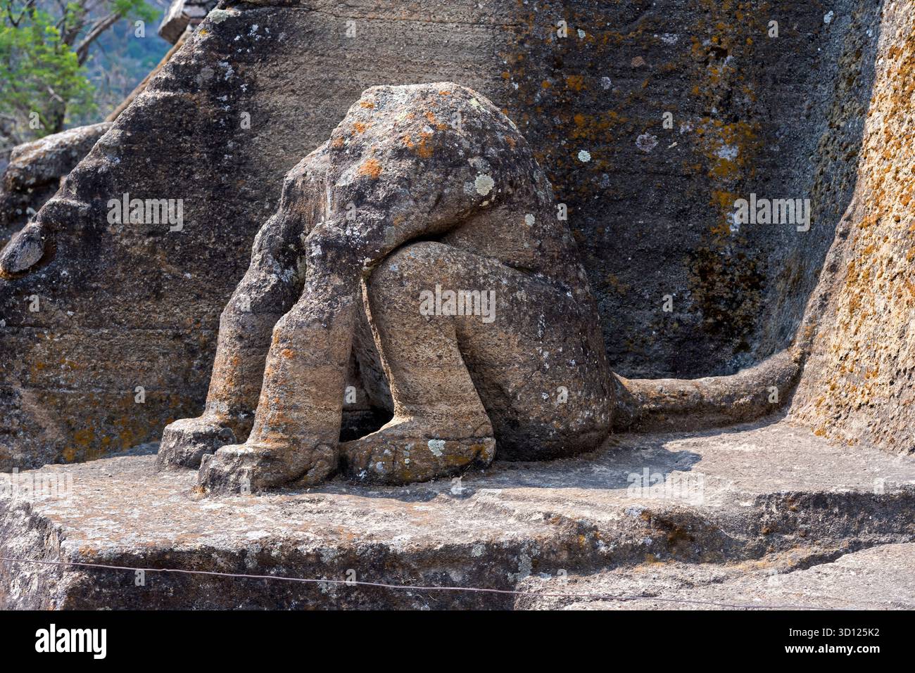 Ein Besuch der archäologischen Stätte Malinalco, Mexiko. Stockfoto