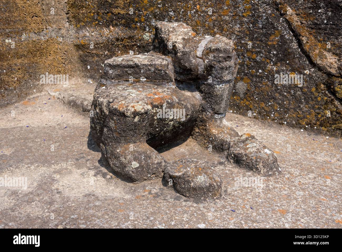 Ein Besuch der archäologischen Stätte Malinalco, Mexiko. Stockfoto