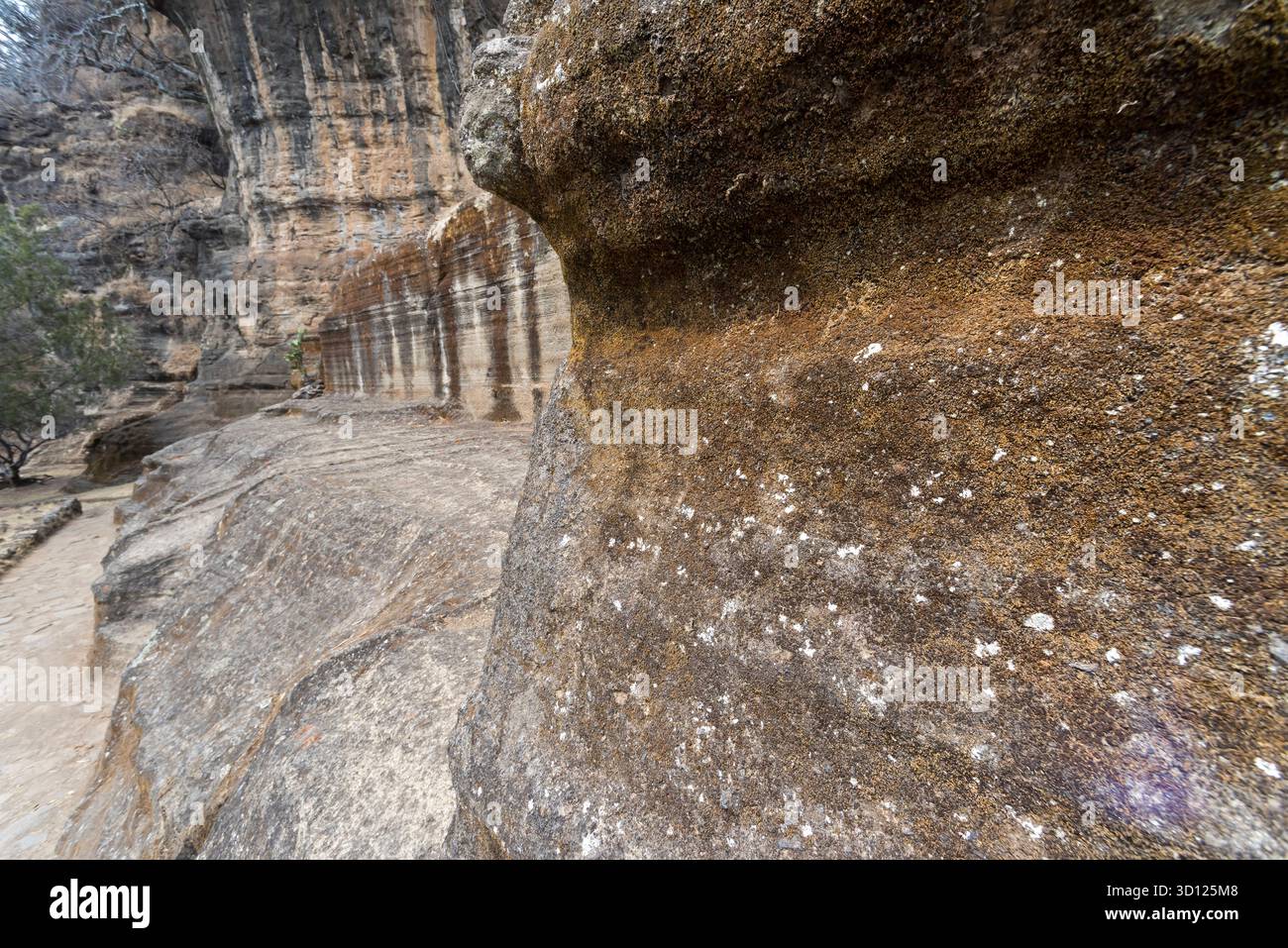 Ein Besuch der archäologischen Stätte Malinalco, Mexiko. Stockfoto