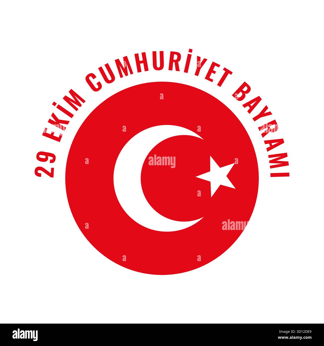 Türkische Flagge mit Halbmond und Stern feiert 29 ekim cumhuriyet bayrami republic Day einen Nationalfeiertag, der Unabhängigkeit und Demokratie in einer fes geehrt Stock Vektor
