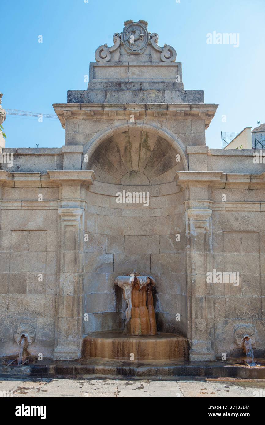 Wie Burgas Thermalwasser, heiße Quellen im historischen Zentrum von Ourense, Galicien, Spanien. Unterer Abschnitt Stockfoto
