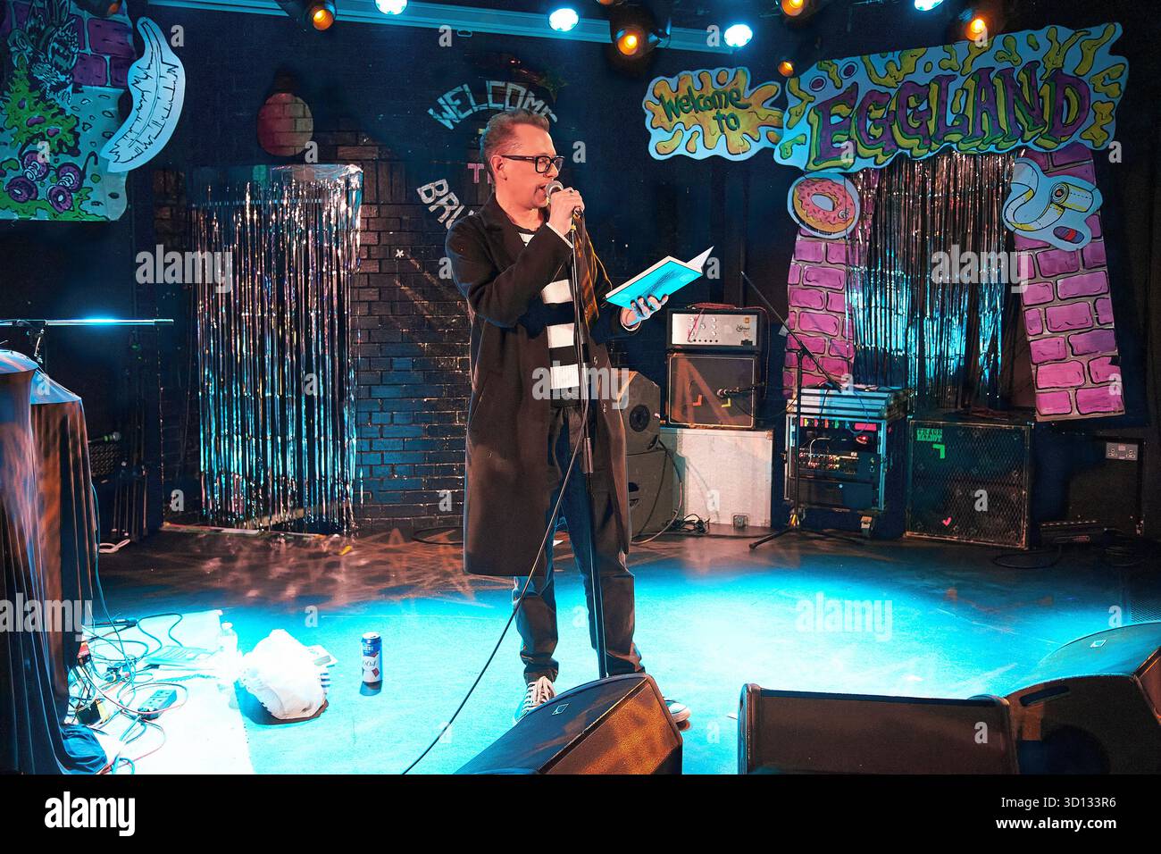 Dichter Thick Richard tritt im Brudenell Social Club in Leeds auf Stockfoto