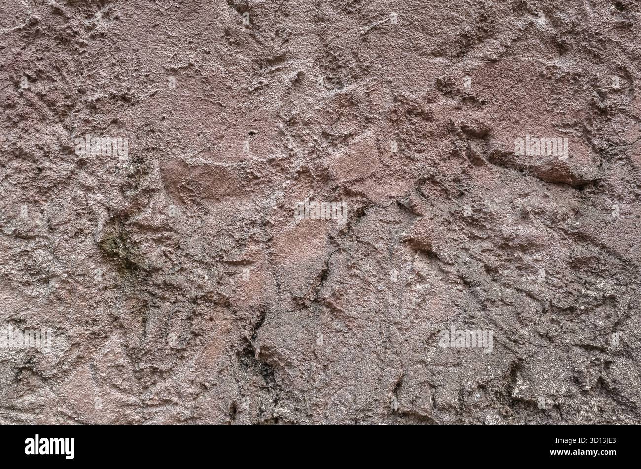 Hintergrund der rauen Steinmauer in brauner Farbe Stockfoto