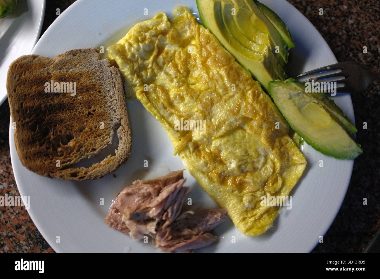 spanisches Eieromelette als typisches Mittagessen Stockfoto