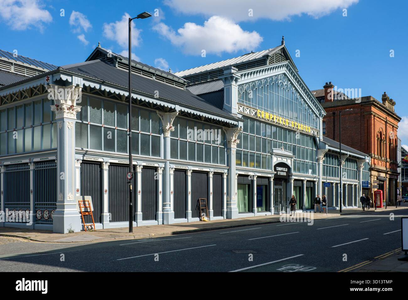 Das ehemalige Campfield Market Building, Liverpool Road, Manchester, England, Großbritannien. Jetzt ein Drehkreuz für Medien-, Technologie- und Kreativindustrien. Klasse II aufgeführt. Stockfoto