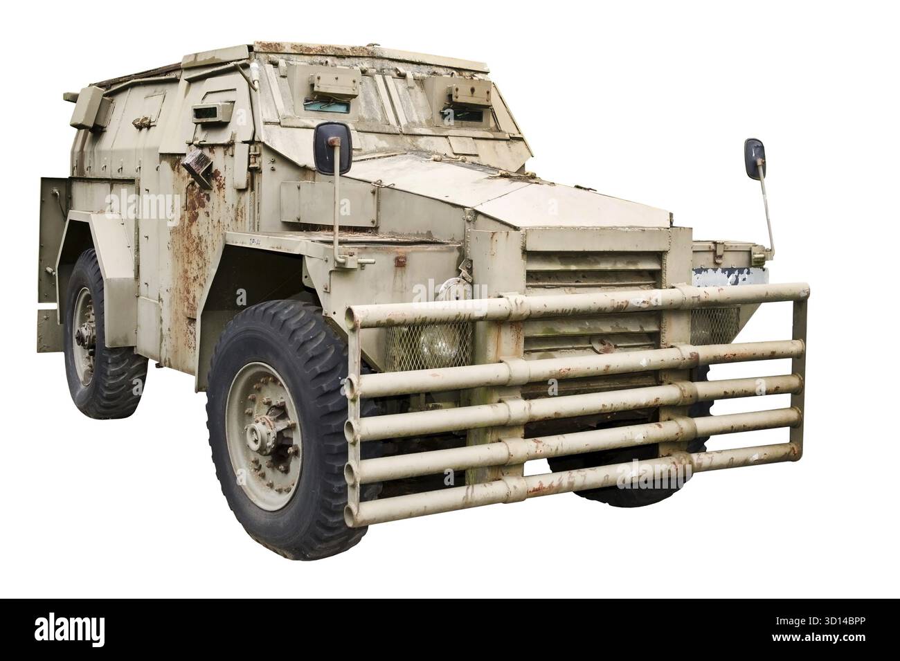 Isoliertes Objekt auf weißem Infanterie-Fahrzeug Stockfoto