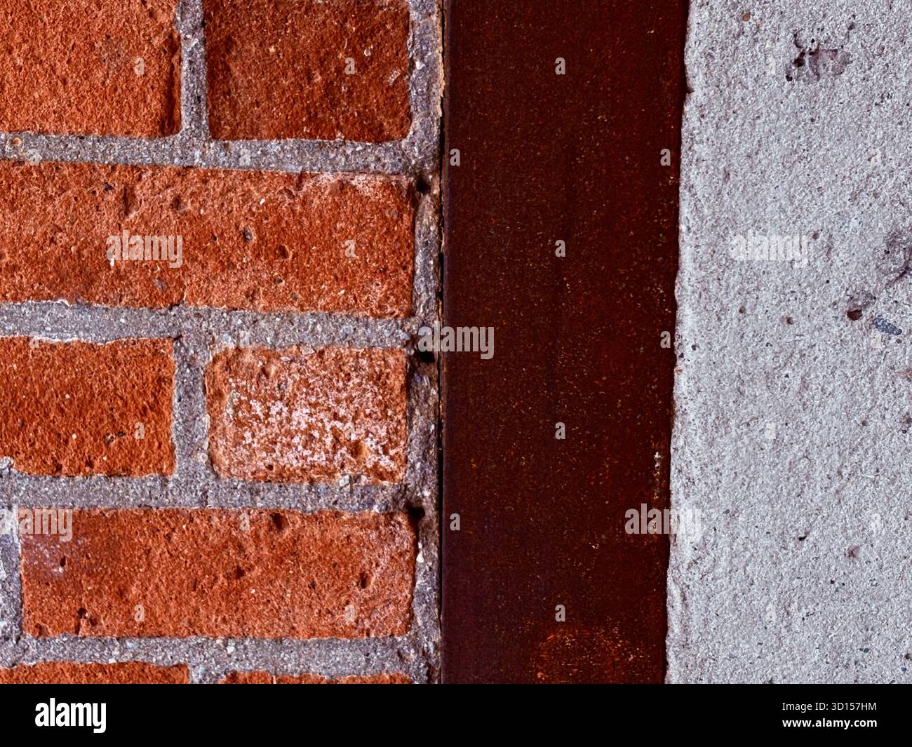 Detail der Ziegelmauer bei DIA Beacon, Beacon NY - Smartphone-aufgenommenes Stockfoto