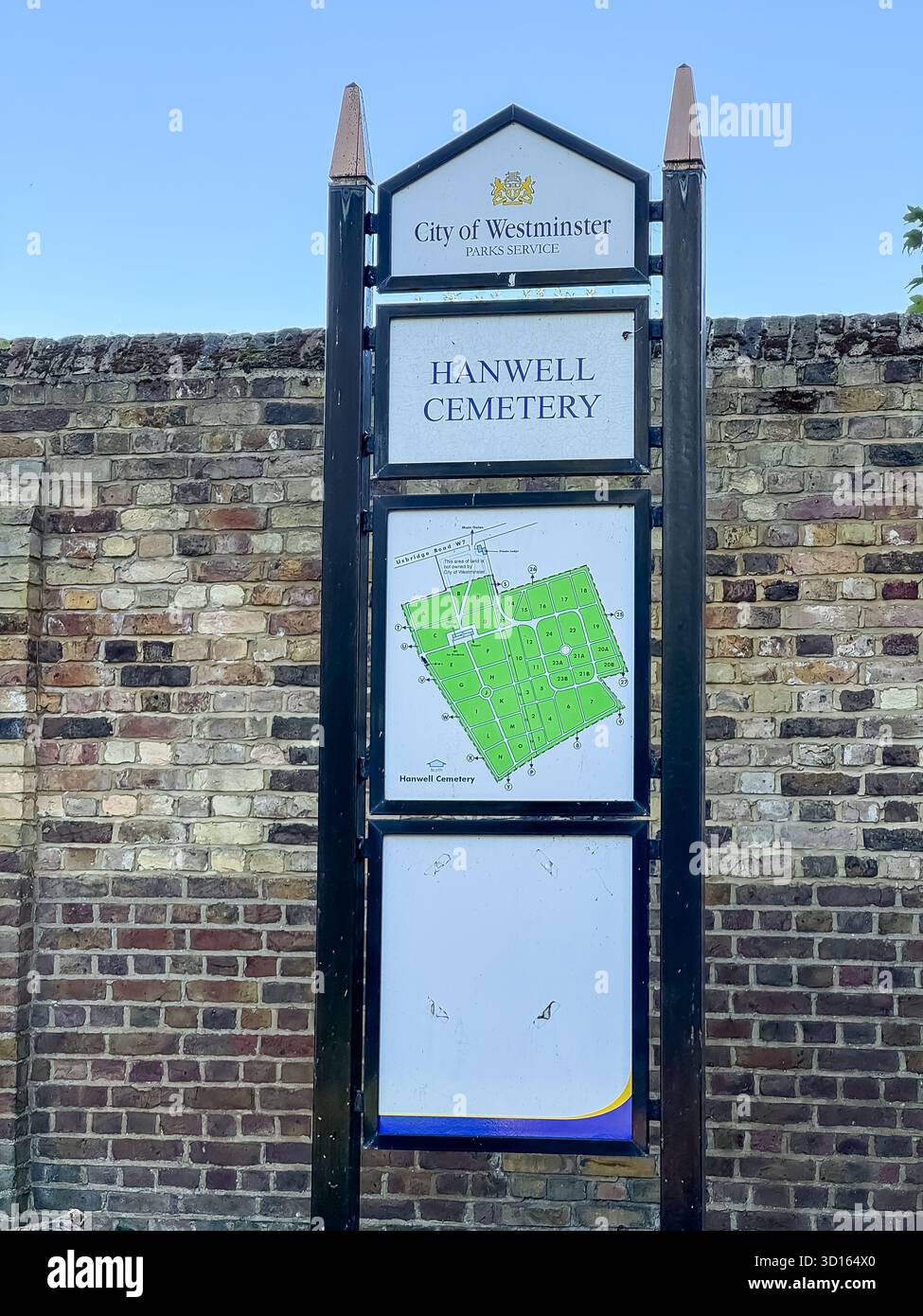 Hanwell Cemetery, Ealing, London Stockfoto